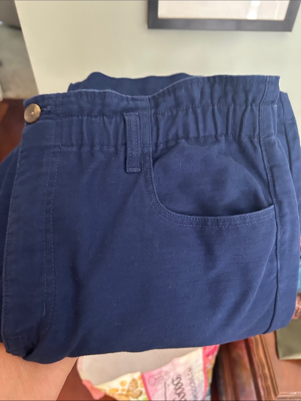 J. Crew Women’s Navy Wide-Leg Trousers - 100% cotton - size 14 - Picture 9 of 9